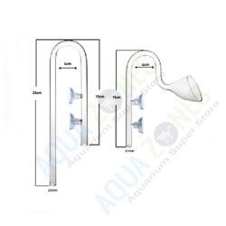 Glass Lily Pipe In and Out Set 13mm