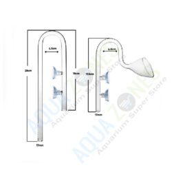 Glass Lily Pipe In and Out Set 17mm