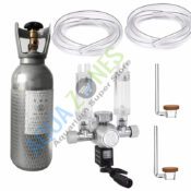 CO2 Cylinder 4 Ltr Kit with Single Gauge & Dual Output