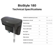 Oase BioStyle 180 Hang On Back Filter Specifications