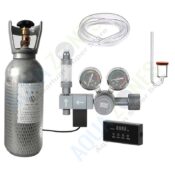 CO2 Cylinder 4 Ltr Kit with Wyin Aqua Dual Gauge Dual Stage Co2 Pro Series Regulator with Timer