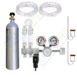 CO2 Cylinder 5 Ltr Kit with ZRDR Dual Gauge Dual Stage Co2 Pro Series Regulator