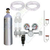 CO2 Cylinder 5 Ltr Kit with ZRDR Dual Gauge Dual Stage Co2 Pro Series Regulator
